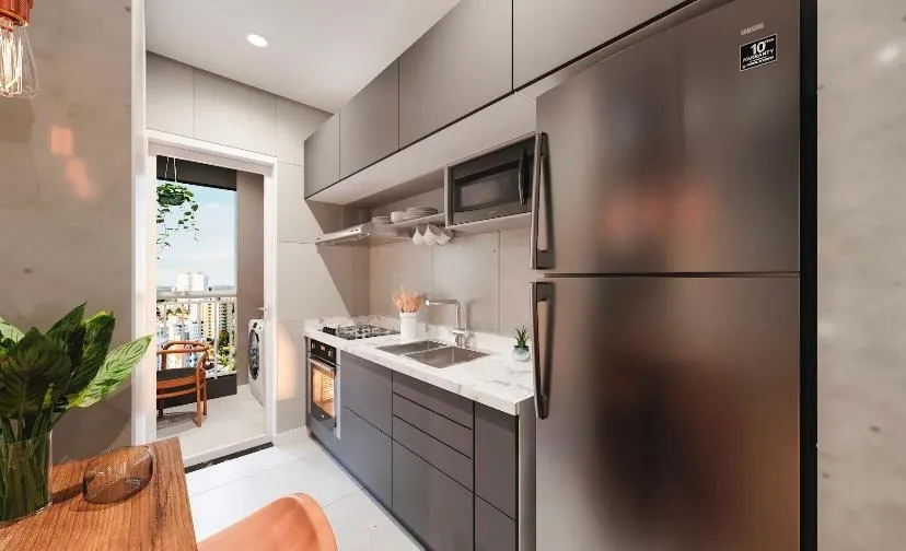 Imagem Apartamento Compacto Premium 39m² no Reserva Carvalho Residencial com 1 Dormitório Suíte