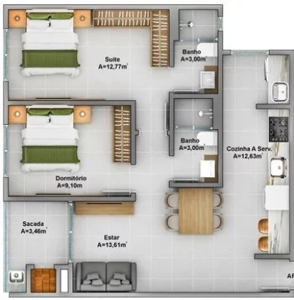 Imagem Manhattan Residence - Apartamento à venda no bairro Ingleses do Rio Vermelho - Florianópolis/SC
