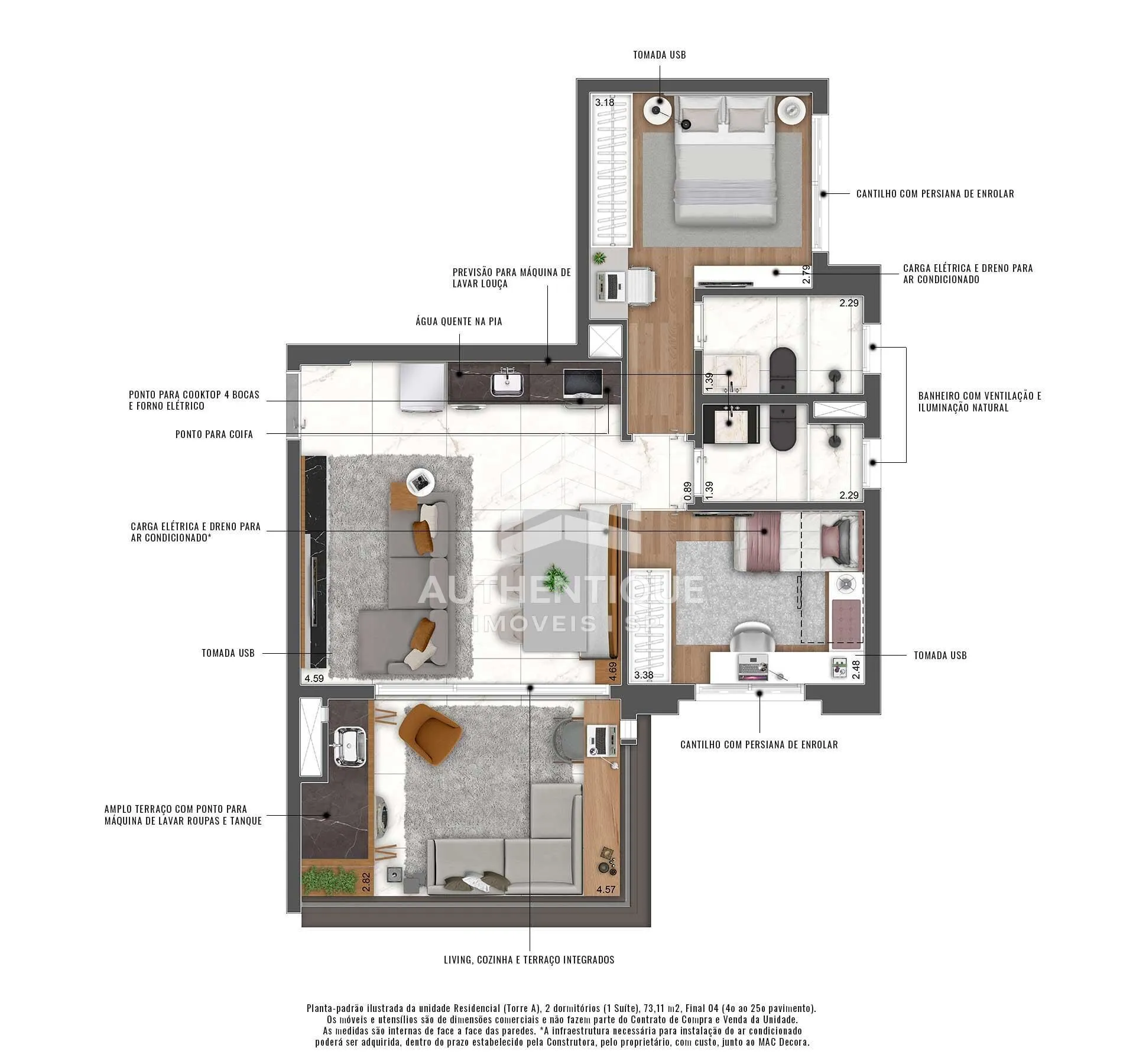 Imagem ESTILO CHACARA SANTO ANTONIO RESIDENCE - Apartamento no bairro Chácara Santo Antônio à venda