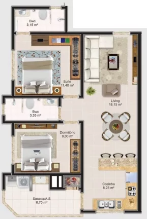 Imagem Benjamin Residence - Apartamento à venda no bairro Várzea - Itapema/SC