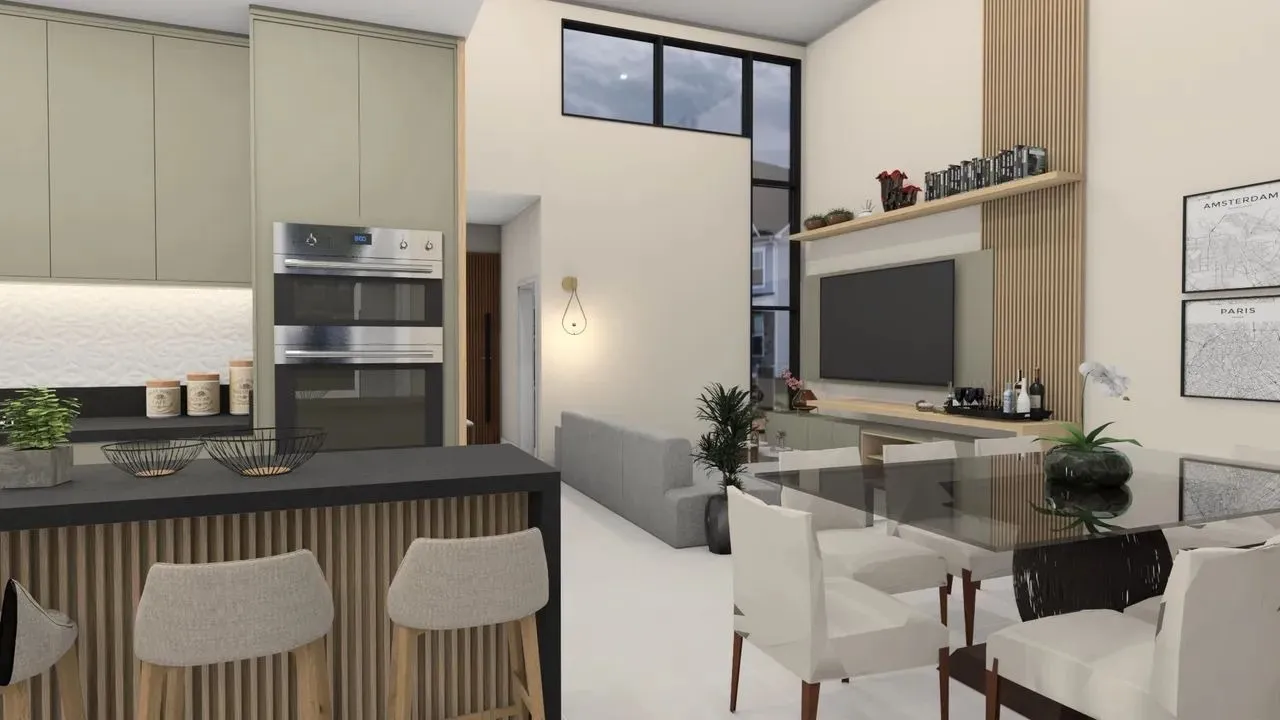 Imagem Casa de alto padrão no Jardim Residencial Renascence: 3 quartos, 3 suítes, 3 salas, 5 banheiros, 4 vagas de garagem, 190m². Venha conferir!
