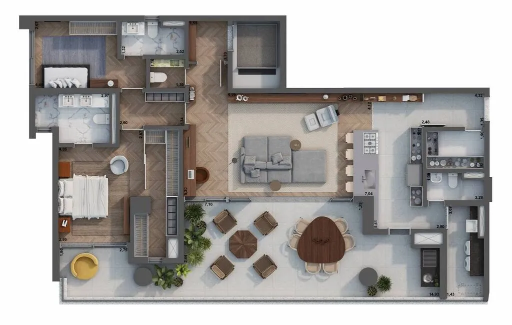 Imagem Arquitetura contemporânea nas alturas. De tirar o fôlego. São 36 andares e a melhor vista da cida...