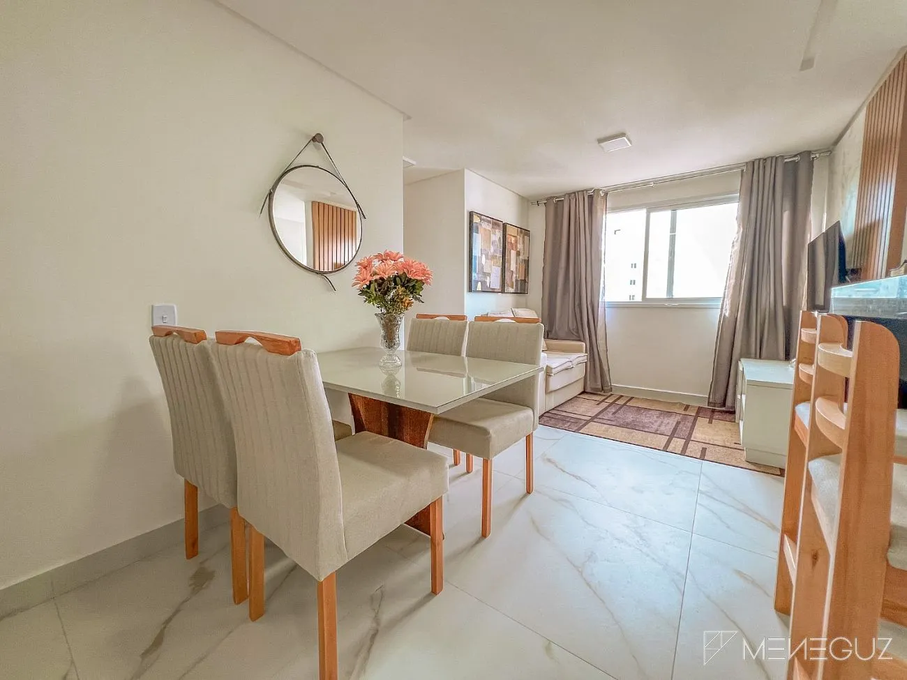 Imagem Quarto e sala totalmente mobiliado, no 8º andar, no Edifício Prosperity - um dos empreendimentos mais modernos e desejados da Praia do Morro.
