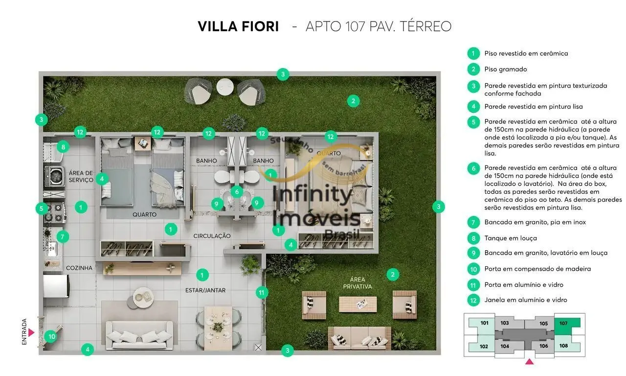 Imagem Villa Fiori - Apartamento à venda no bairro Alípio de Melo - Belo Horizonte/MG