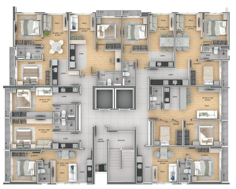 Imagem Apartamento à venda, 42 m² por R$ 407.547,00 - Manaíra - João Pessoa/PB