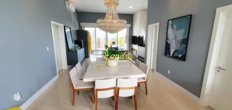 Imagem Casa térrea em condomínio fechado mobiliada e decorada 160m2