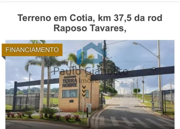Imagem Terreno à venda no Condomínio Terra Nobre Cotia!