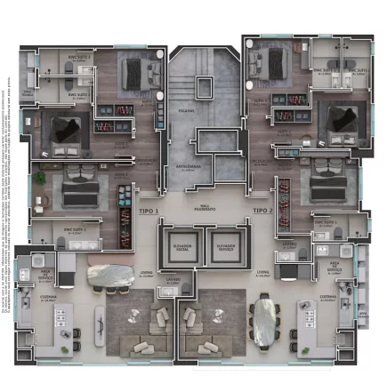 Imagem Mediterrâneo Tower - Apartamento à venda no bairro Meia Praia - Itapema/SC