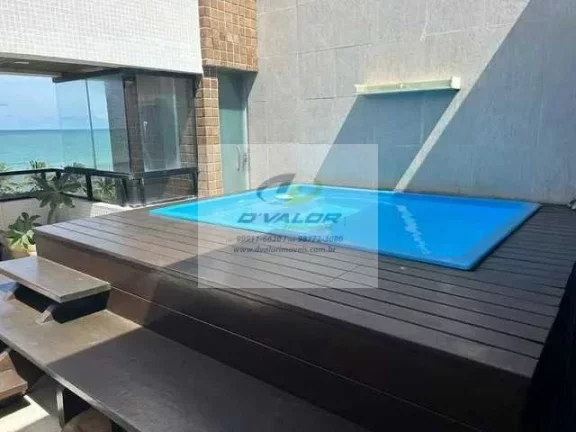 Imagem Vendo Cobertura Duplex, com vista para o mar, 347m², 3 suítes, sala p/ 3 ambientes e 2 vagas