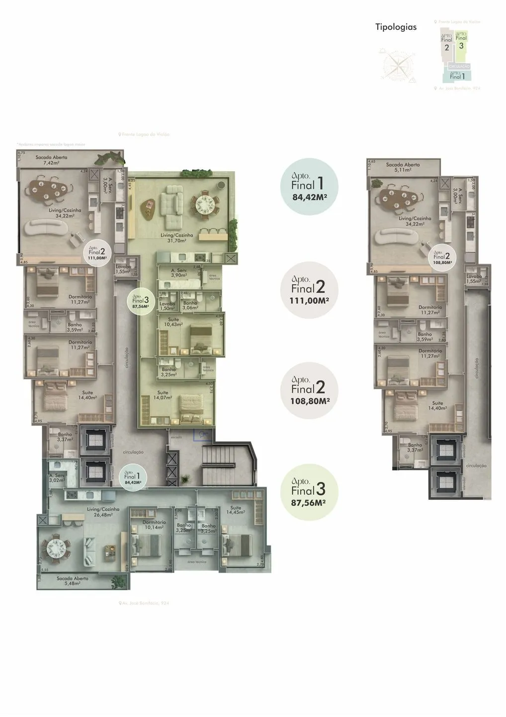 Imagem Apartamento à venda em Torres, Centro, com 3 quartos, 111m2