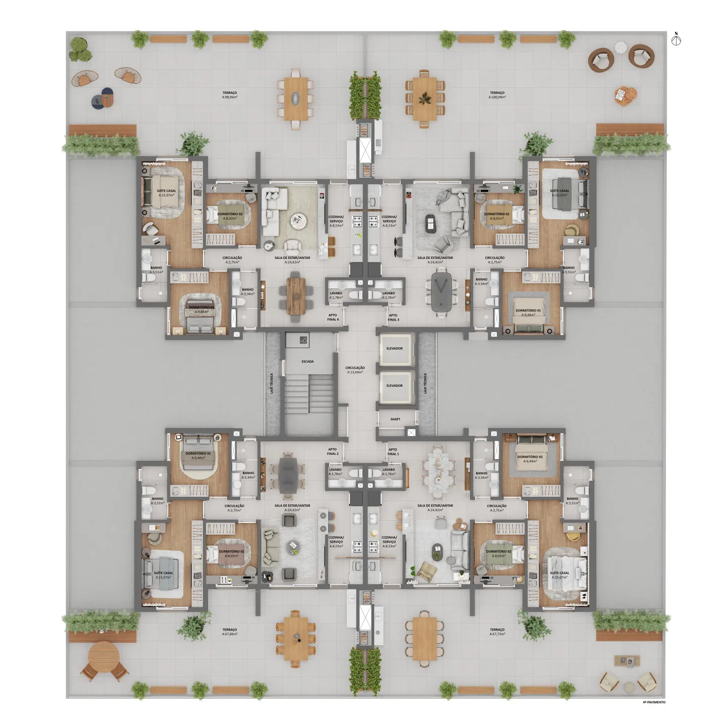 Imagem Apartamento à venda em Caxias do Sul, Panazzolo, com 3 quartos, 106.69m2