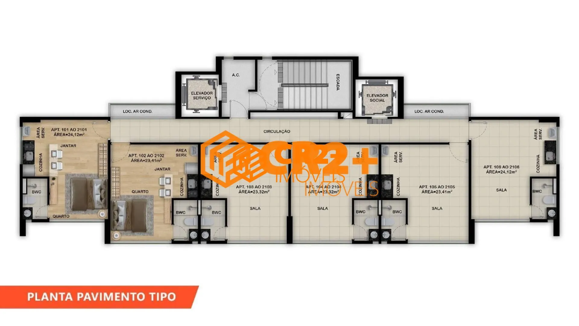 Imagem Flat a Venda de 24m² com 1 quarto em bairro Boa Viagem em Recife