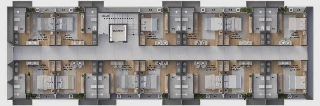 Imagem Flat à venda, 27 m² por R$ 459.193,40 - Tambaú - João Pessoa/PB