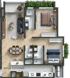 Imagem Apartamento à venda em Canela, Centro , com 2 quartos, 78m2