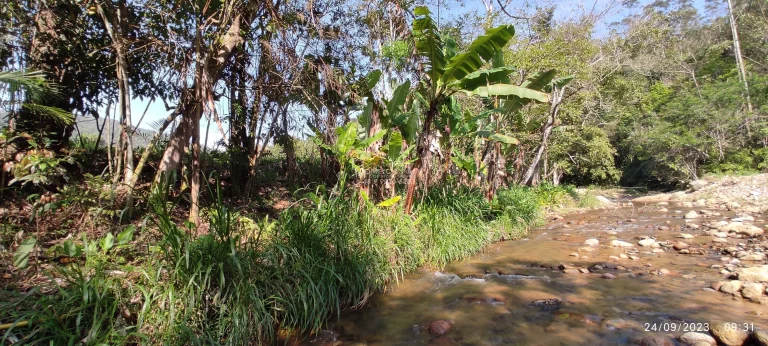 Imagem Terreno para a sítio, em Salto do Major Gercino SC. Com área plana, com terra boa de plantio. Tem mais de 30 metros um lindo RIACHO nos fundos, com ág