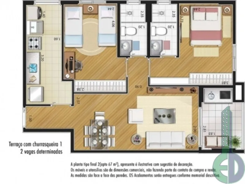 Imagem Apartamento com 2 quartos a venda em São Caetano do Sul SP, Edifício Supremo Lorenzini São Caetano do Sul