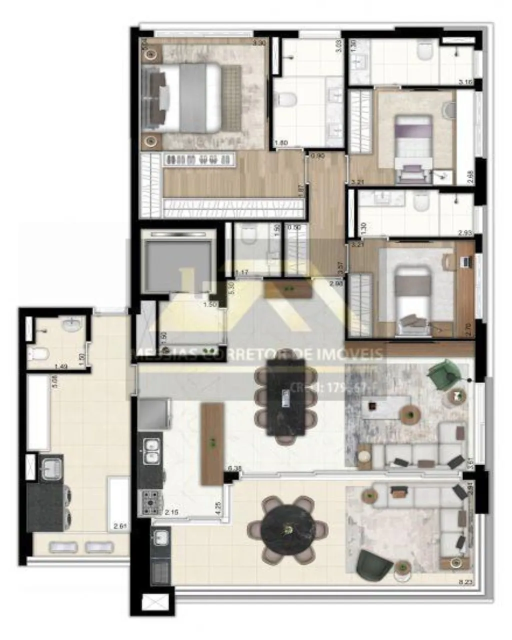Imagem APARTAMENTOS E 3 SUITES E 2 VAGAS - ATHOS PARAISO.