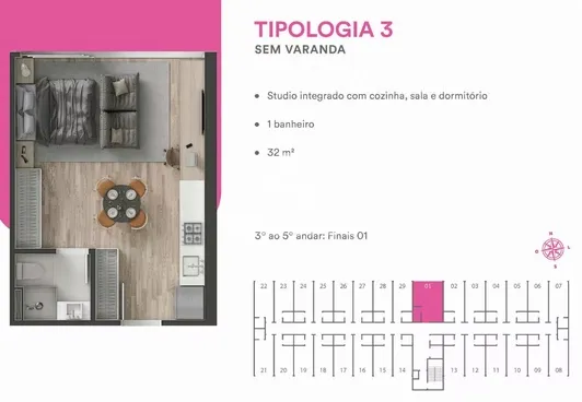 Imagem Entrada Facilitada e Parcelas Menores que o Aluguel l Studio de 22m² l Sem Varanda - Norte da Ilha, Florianópolis/SC