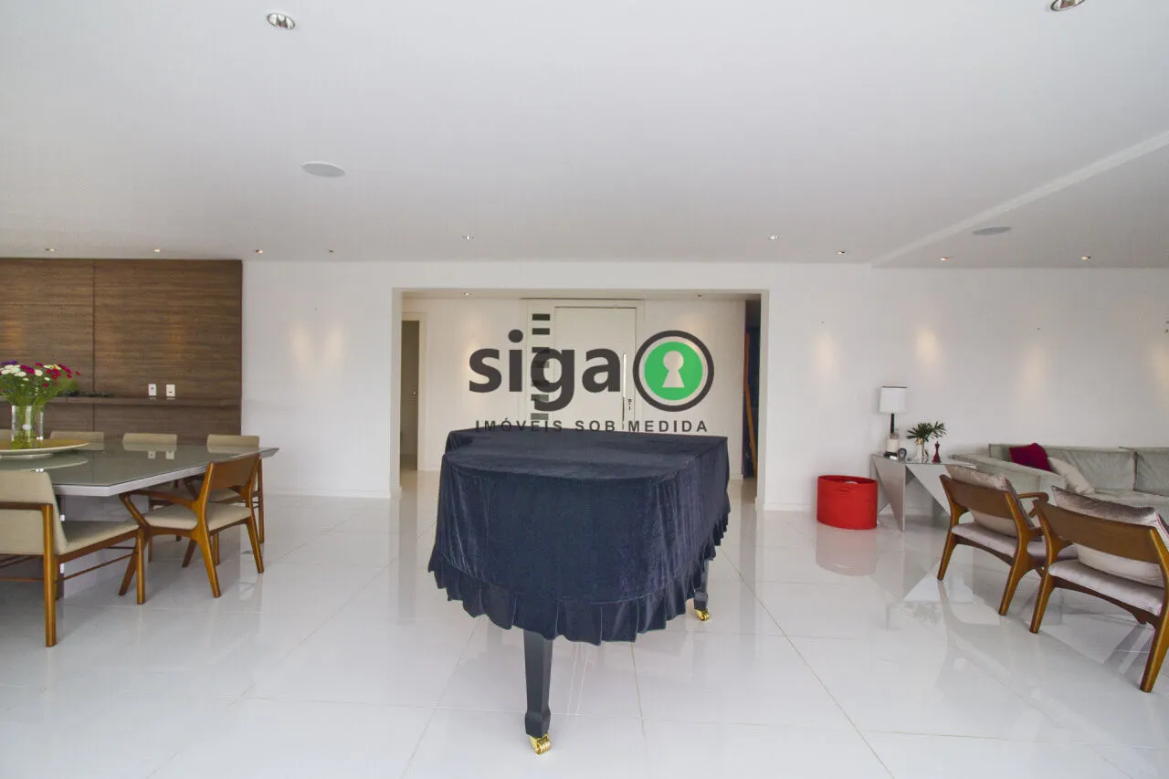 Imagem partamento De Luxo Mobiliado À Venda No Campo Belo | 442 m² | Andar Alto | 4 Suítes | 6 Vagas | Club
