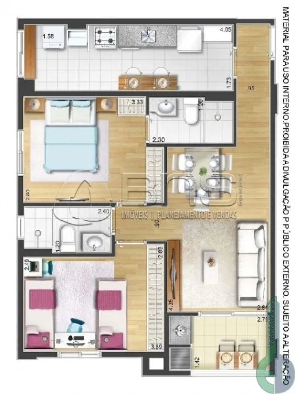 Imagem Edifício Contento Lorenzini São Caetano do Sul, apartamento à venda em São Caetano do Sul SP, apartamento 2 quartos em São Caetano do Sul, ap pronto