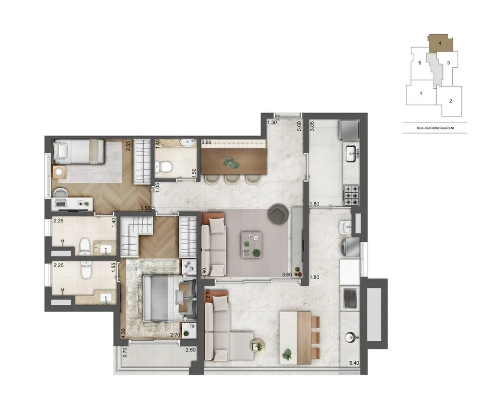 Imagem Chegou a hora de ressignificar tudo que você imaginava sobre um apartamento. Um mundo de imensidão...
