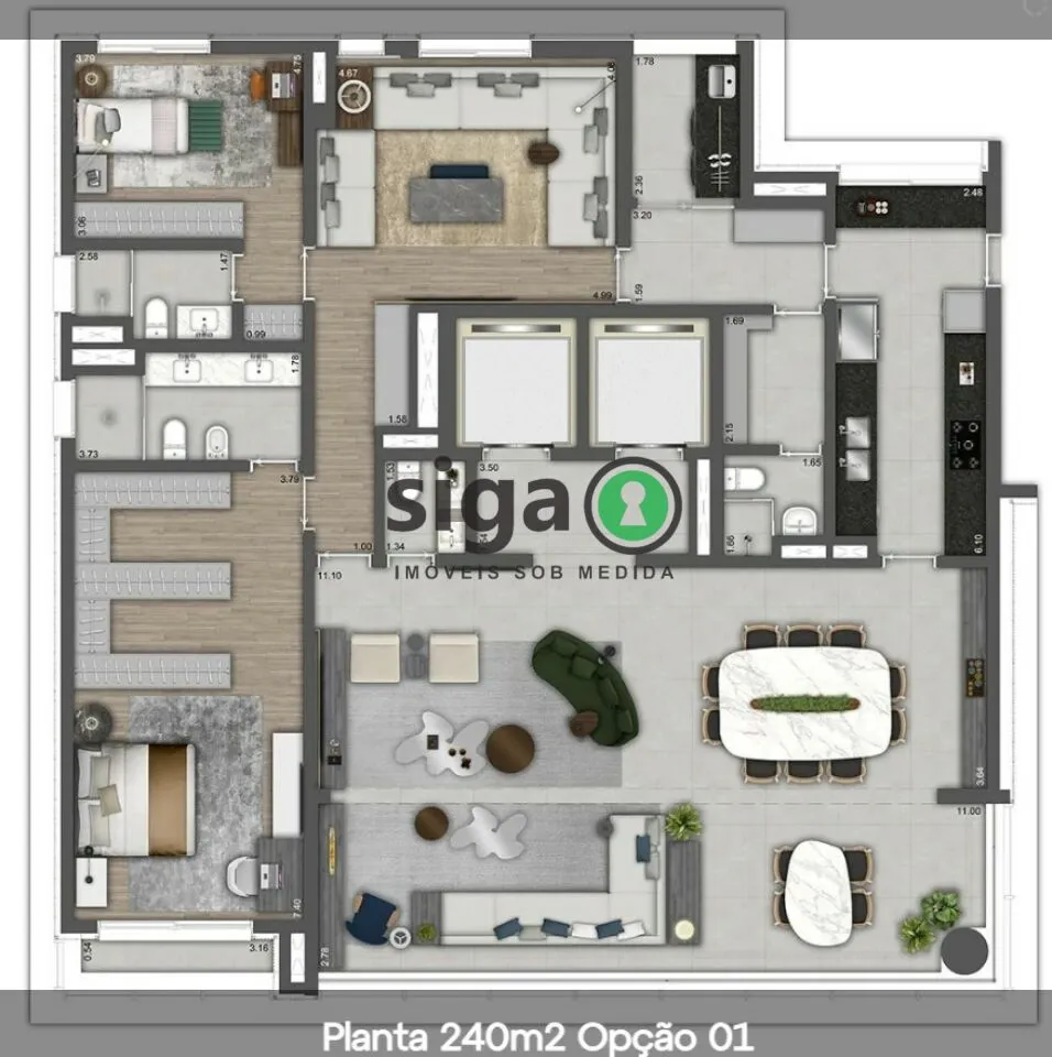 Imagem Apartamento para venda no Ibirapuera 2 suítes, São Paulo - SP