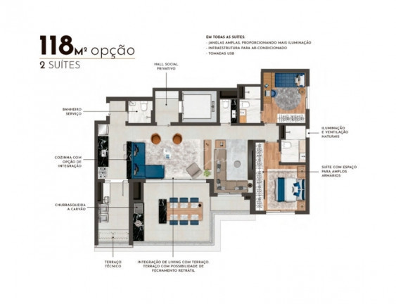 Imagem Apartamento com 2 Quartos à Venda, 118 m² em Jardim Aurélia - São Paulo
