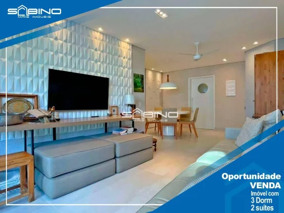 Foto do imóvel Apartamento Pé na Areia à venda, com 3 dormitórios 2 suítes 107m² - Riviera de São Lourenço, Bertioga SP