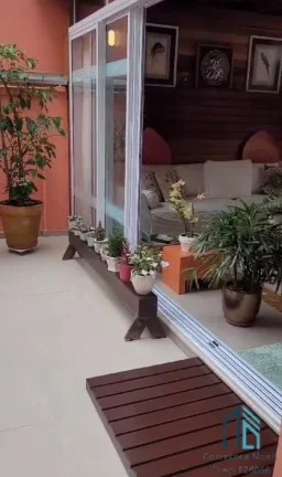 Imagem Apartamento GARDEM, Deck com pergolado em ACM branco, 02 quartos sendo uma suíte em Balneário Camboriú SC