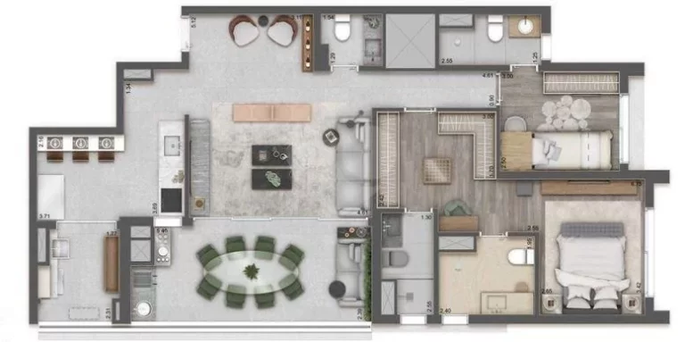 Imagem HAUS MITRE CAMPO BELO - Apto 109m² (Unidade Revenda), na área mais nobre do bairro do Campo Belo!!