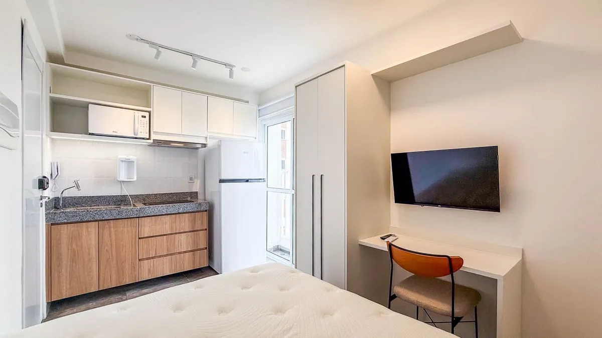 Imagem Apartamento com 1 Quarto para alugar, 17m² - Pinheiros