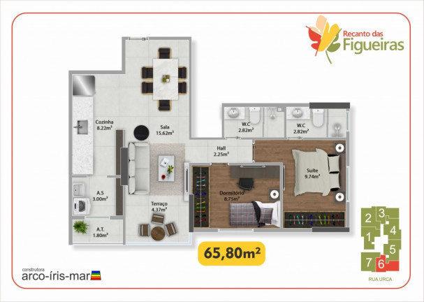 Imagem Apartamento com 2 Quartos à Venda, 73 m²em Guilhermina - Praia Grande