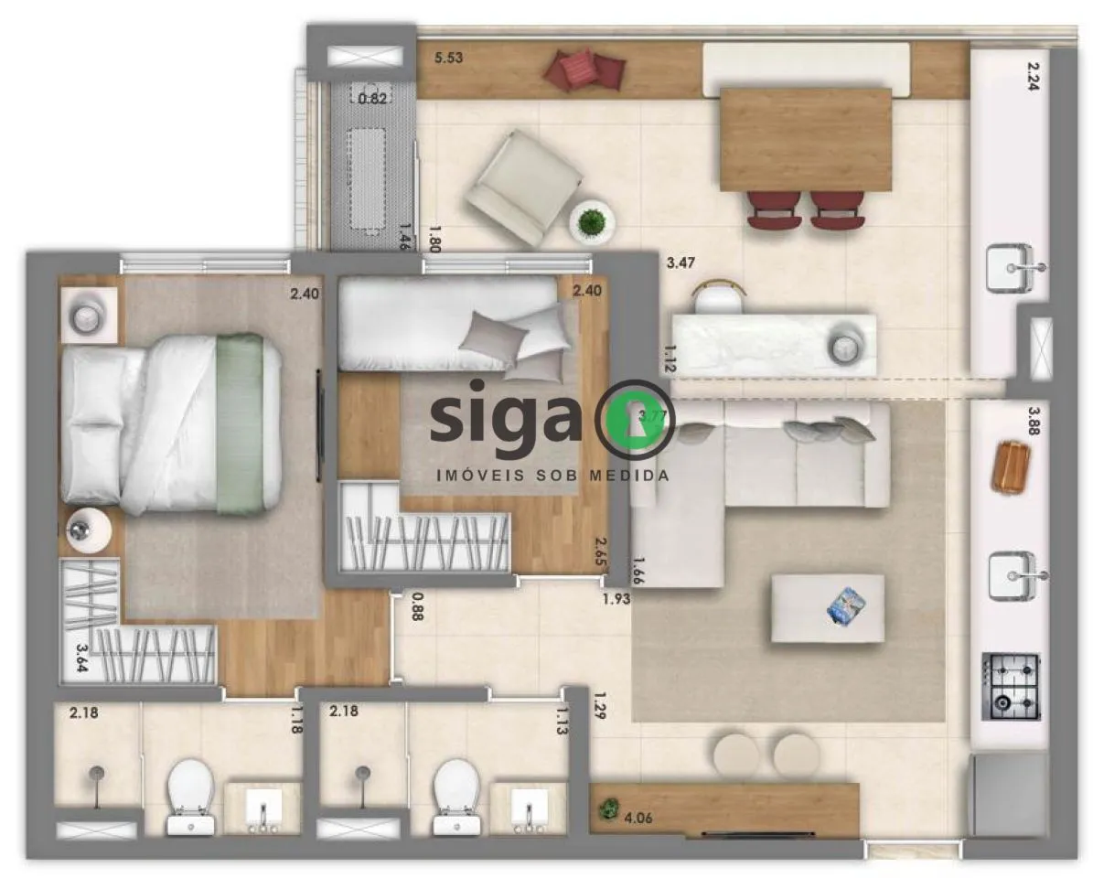 Imagem Apartamento à venda 2 Quartos, 1 Vaga, 61m², Vila Mariana-SP
