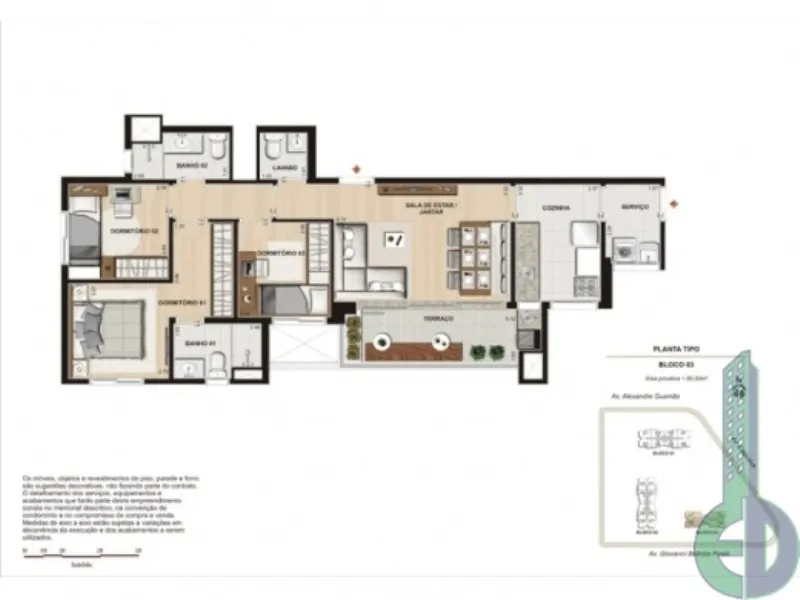 Imagem Century Plaza Living Bcp, apartamento à venda em Vila Homero Thon Santo André-SP