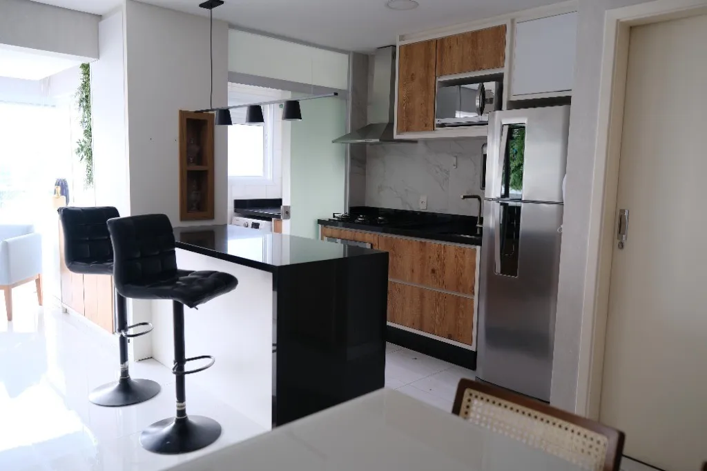 Imagem Apartamento de luxo na Vila Nova Conceição, SP - 1 quarto, 1 suíte, 1 vaga, 57m² - Condomínio Horizonte JK Vila Olímpia SP.