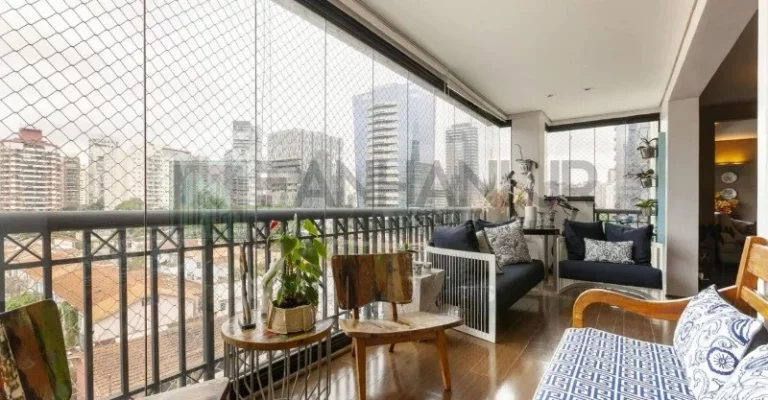 Imagem Apartamento de luxo para locação na Vila Nova Conceição, São Paulo-SP: 4 quartos, 3 suítes, 3 salas, 4 banheiros, 4 vagas, 180m².