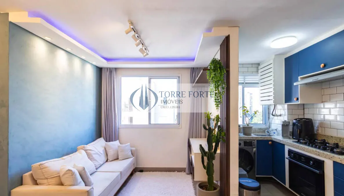 Imagem Lindo apartamento com 40 m², 2 dormitórios, 1 banheiro, 1 vaga de garagem