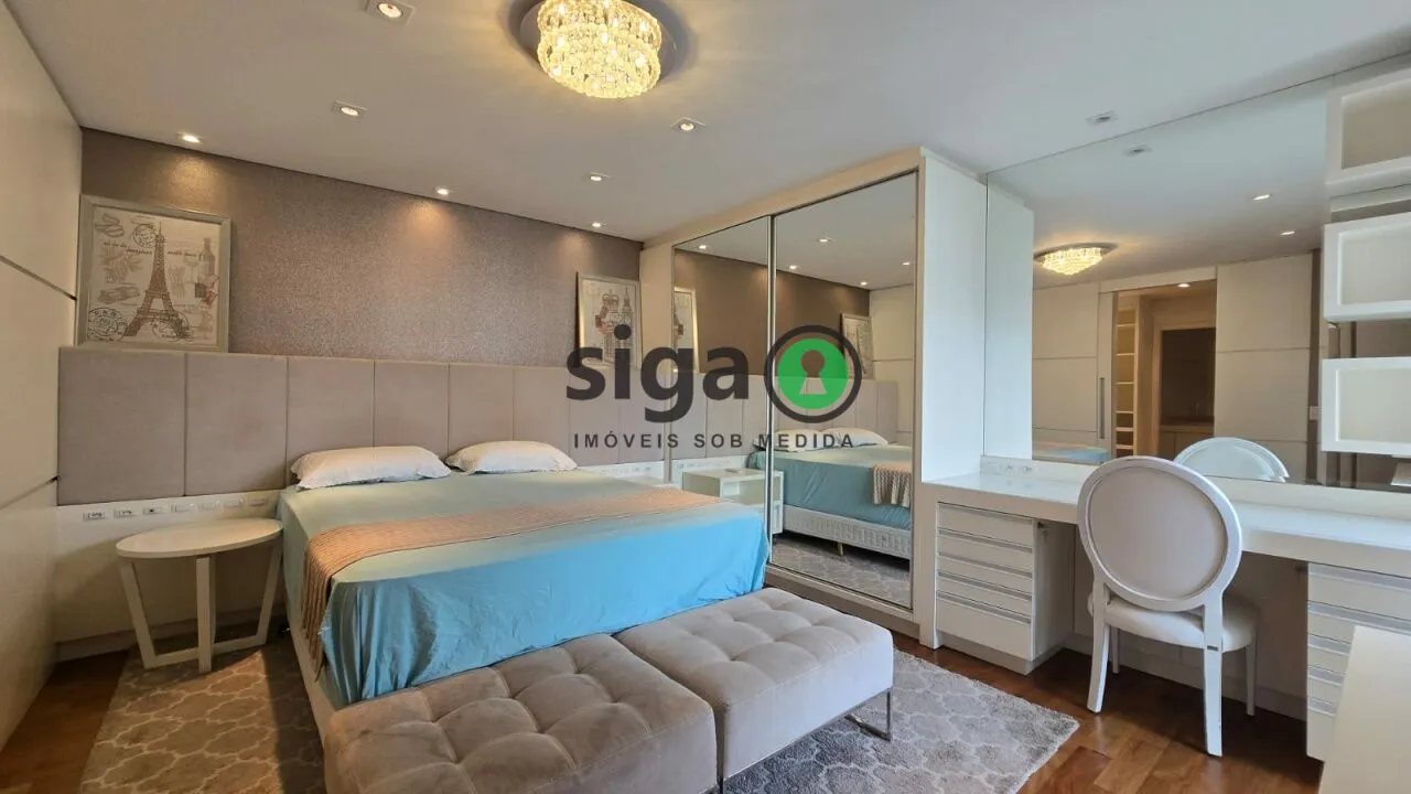 Imagem Brooklin - 198 m² - Andar Alto - 3 Suítes - Varanda Gourmet - Quadra de Tênis