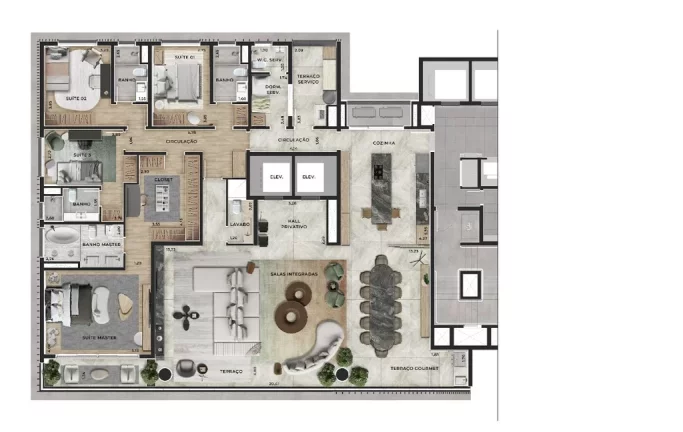 Imagem Apartamento à venda em São Paulo, Indianópolis, com 4 quartos, 300m2