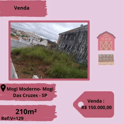 Terreno à Venda, 210 m² em Mogi Moderno - Mogi das Cruzes