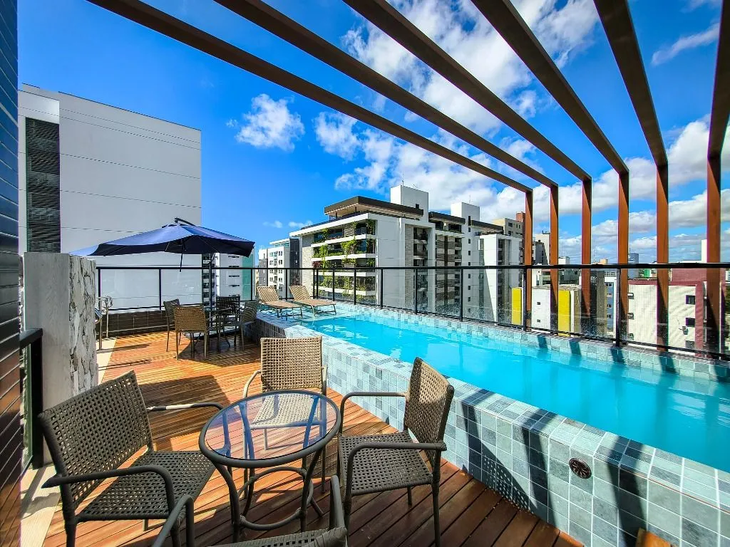 Imagem Flat mobiliado de 21 m² em Intermares, com piscina, churrasqueira, vaga e segurança 24h, a 5 min da região do Jacaré.