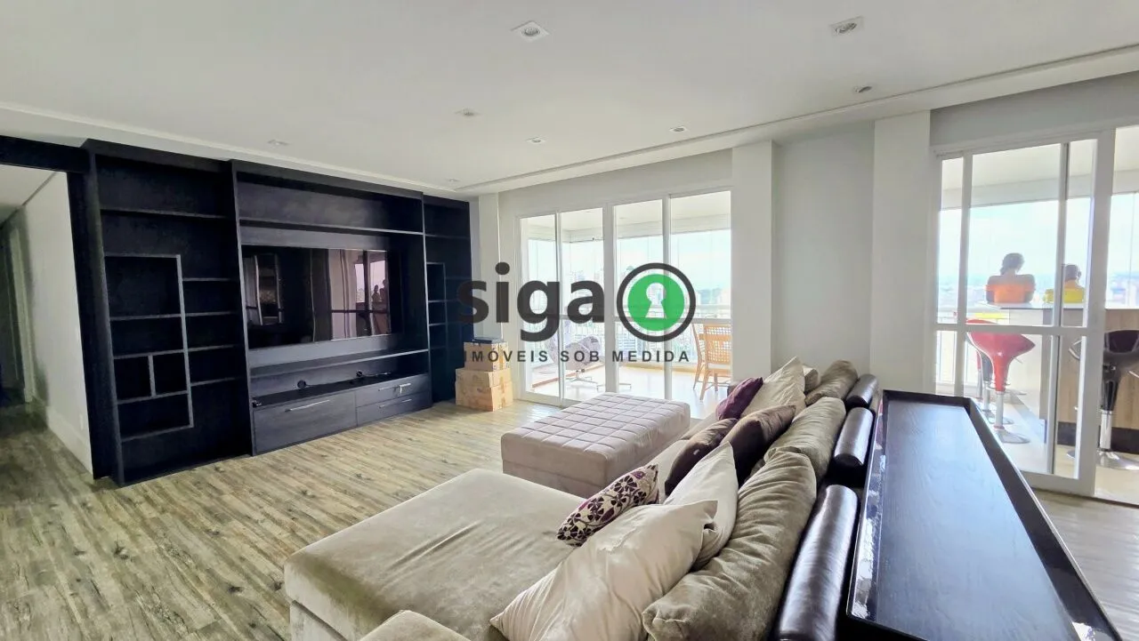 Imagem Apartamento alto padrão de 223 m2 para locação, mobiliado, com 4 quartos e 4 vagas na Vila Andrade