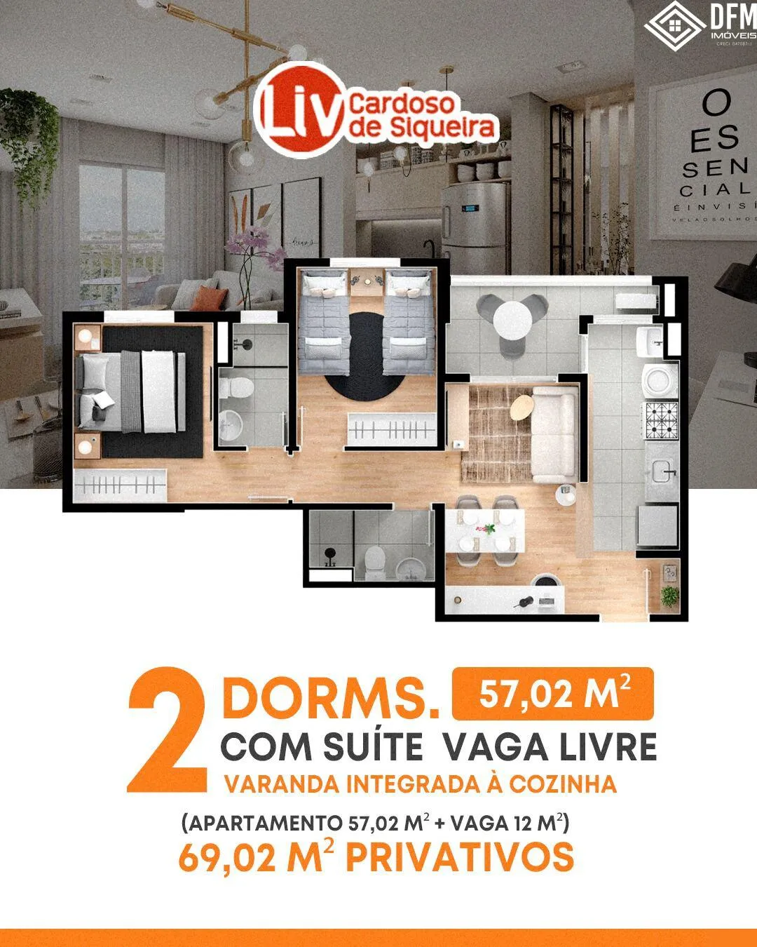 Imagem Apartamento com 2 Dormitorio(s) localizado(a) no bairro Centro em Mogi das Cruzes / Mato Grosso do Sul Ref.:DE609