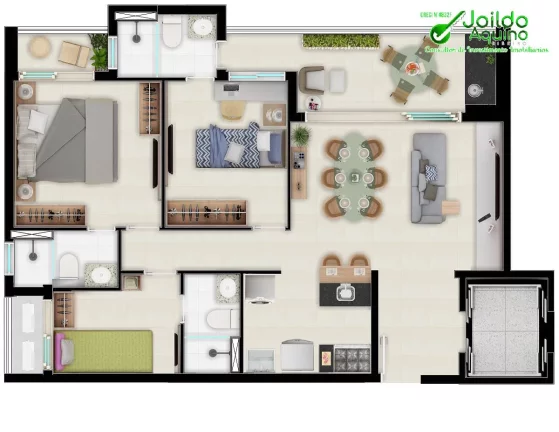 Imagem Apartamento de 2 e 3 quartos, Aldeota, Na parte mais alta da Aldeota.