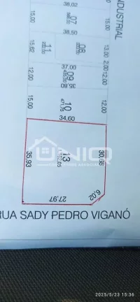 Imagem Terreno 1.162m2 - Bairro Industrial