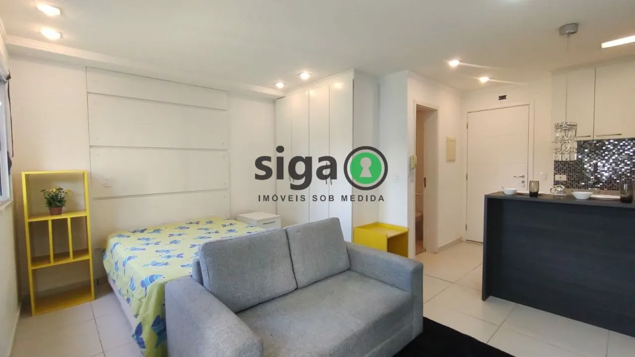 Imagem Studio mobibiliado de 33m², locação por R$ 3.197,00 - Panamby - São Paulo/SP