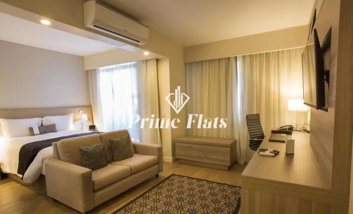 Imagem Flat disponível para venda no Staybridge Suítes São Paulo, no Itaim Bibi, com 38m², 1 dormitório e 1 vaga