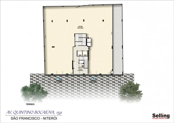 Loja para Alugar, 480 m² em São Francisco - Niterói