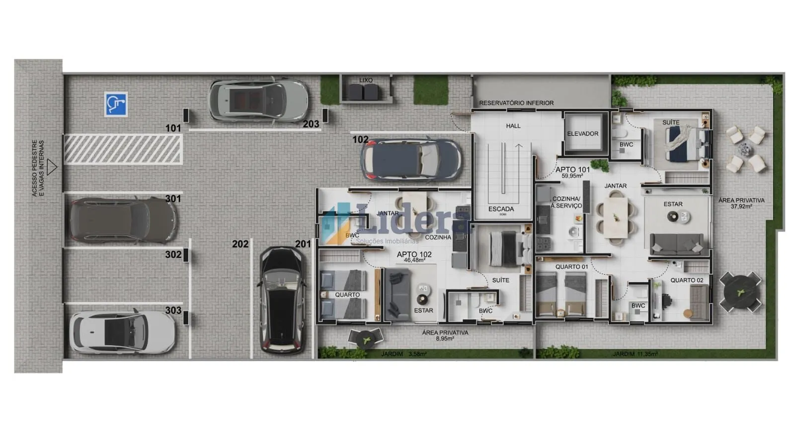 Imagem Apto á venda - 3 Quartos - 1 suítes - 58,95m² - Bessa, João Pessoa/PB
