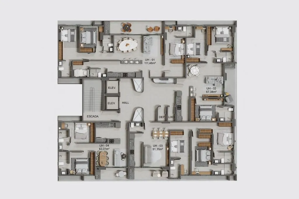 Imagem Apartamento à venda, 63 m² por R$ 608.997,00 - Bessa - João Pessoa/PB